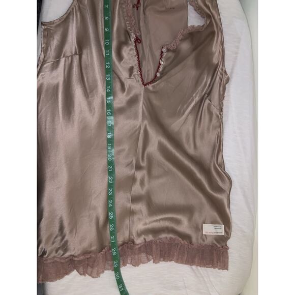 Odd Molly Silk Light Brown Sleeveless V-Neck Silk Blouse Top Tunic Size 4 - Picture 10 of 10